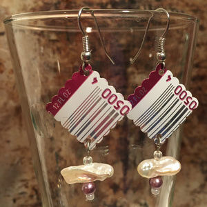 Cherry🍒Coke Handcrafted Aluminum Can Earrings